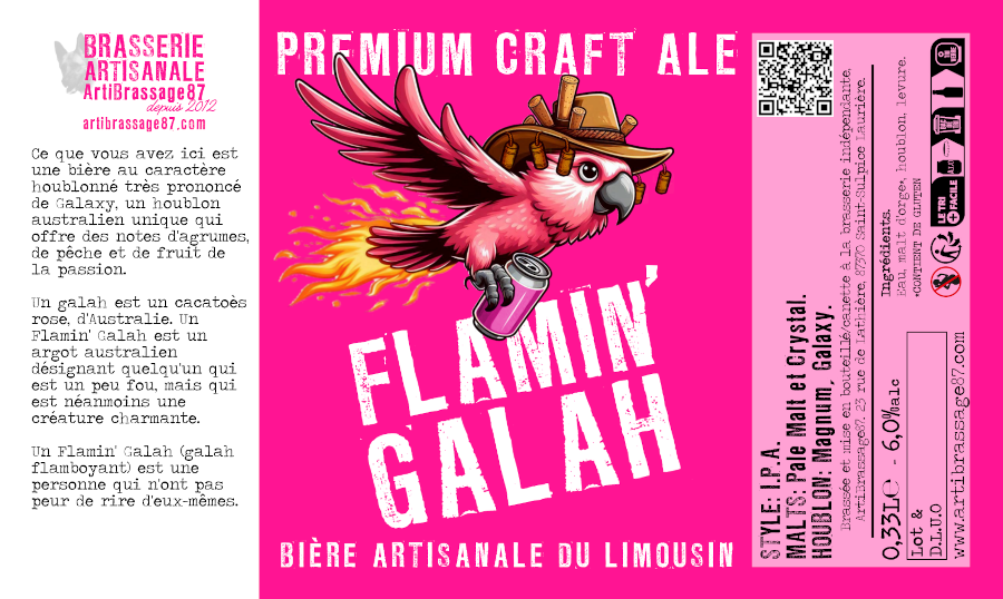 Flamin' Galah IPA Label